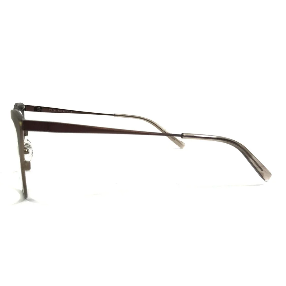 Tom Davies Eyeglasses Frames TD782 Col. 2355 Matte Brown Gray Cat Eye 49-19-150